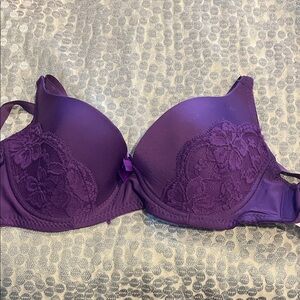 Elegant Purple Lace Bra